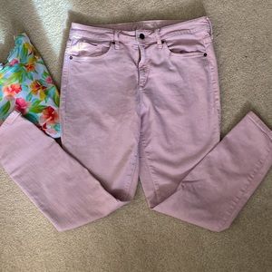 Universal threads light pink jeans size 12 31/R high rise skinny